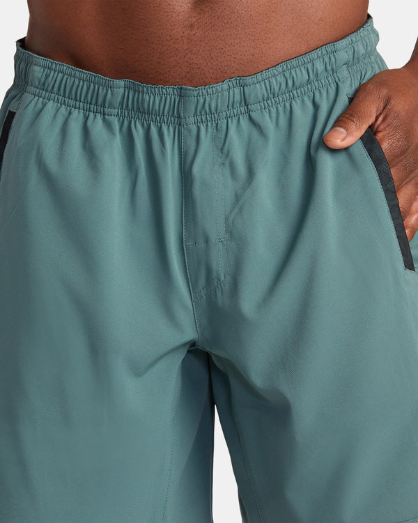 Rvca VA Sport Yoggers Stretch 17" Shorts - Pine Gray