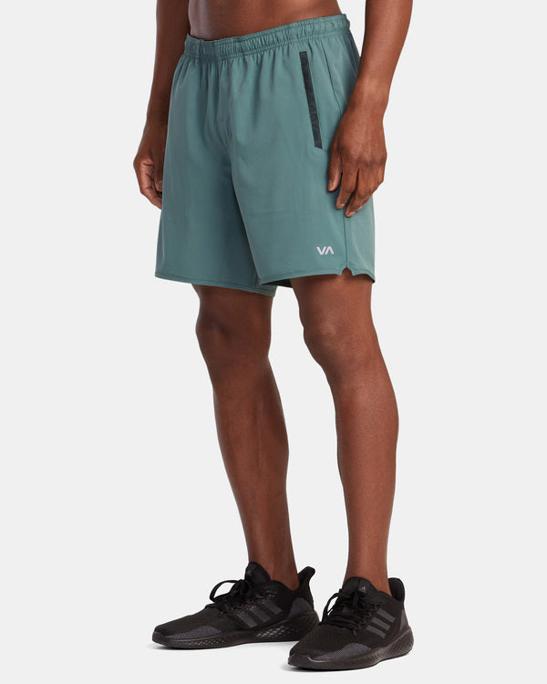 Rvca VA Sport Yoggers Stretch 17" Shorts - Pine Gray