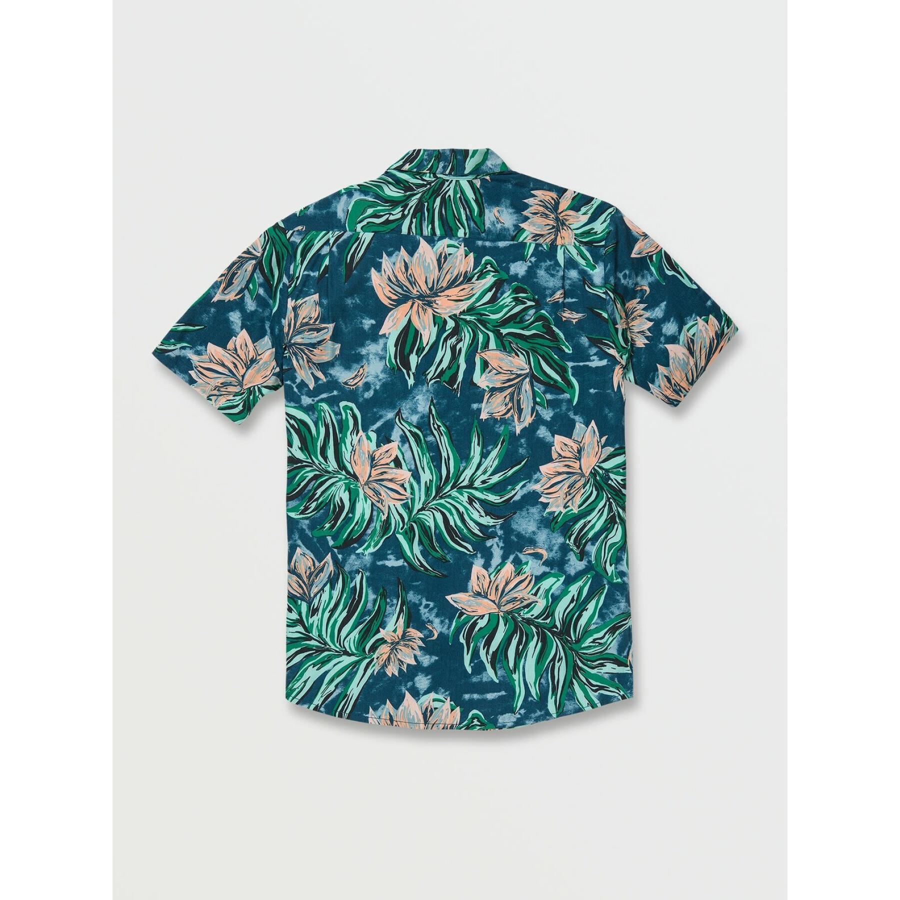 Camisa Volcom Marble Floral - Aged Indigo | Camisas de hombre | Camisas manga corta | Volcom Shop | surfdevils.com
