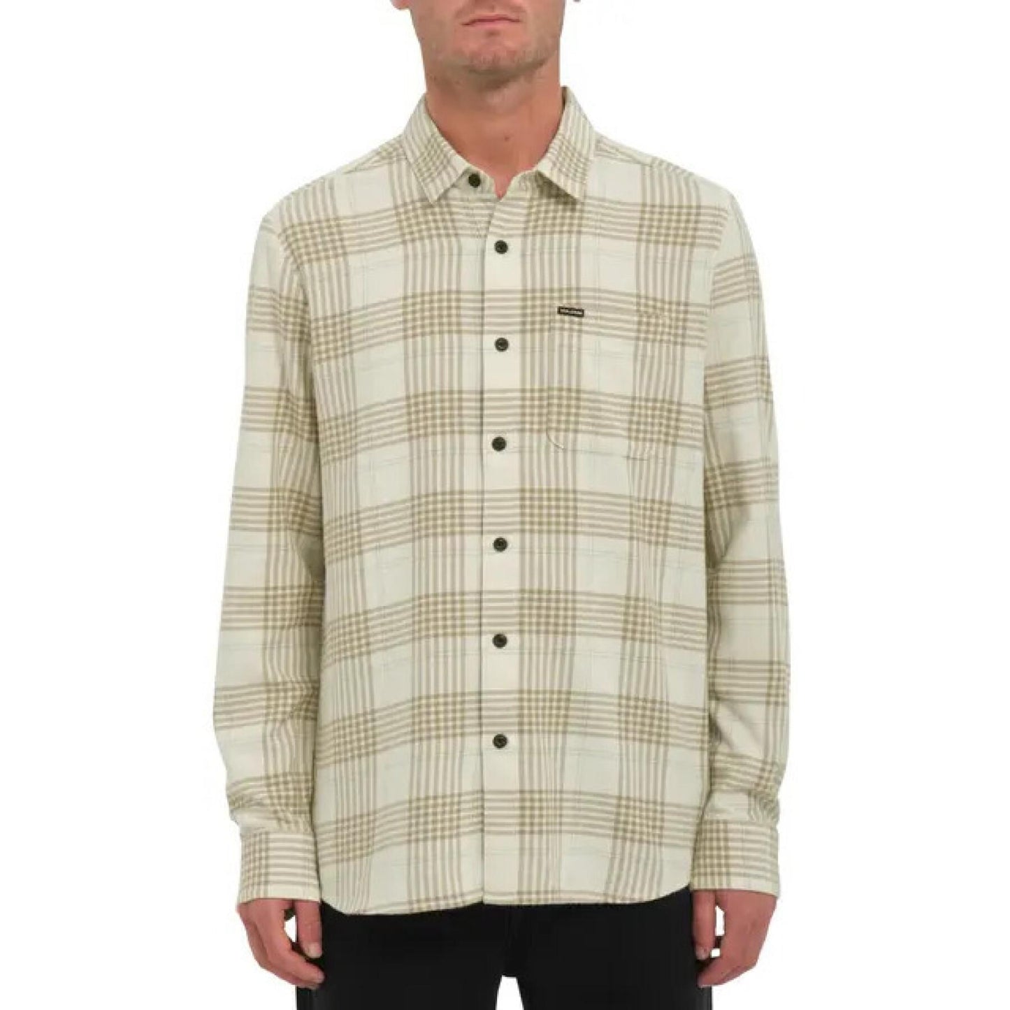 Camisa Volcom Caden Plaid - Dirty White