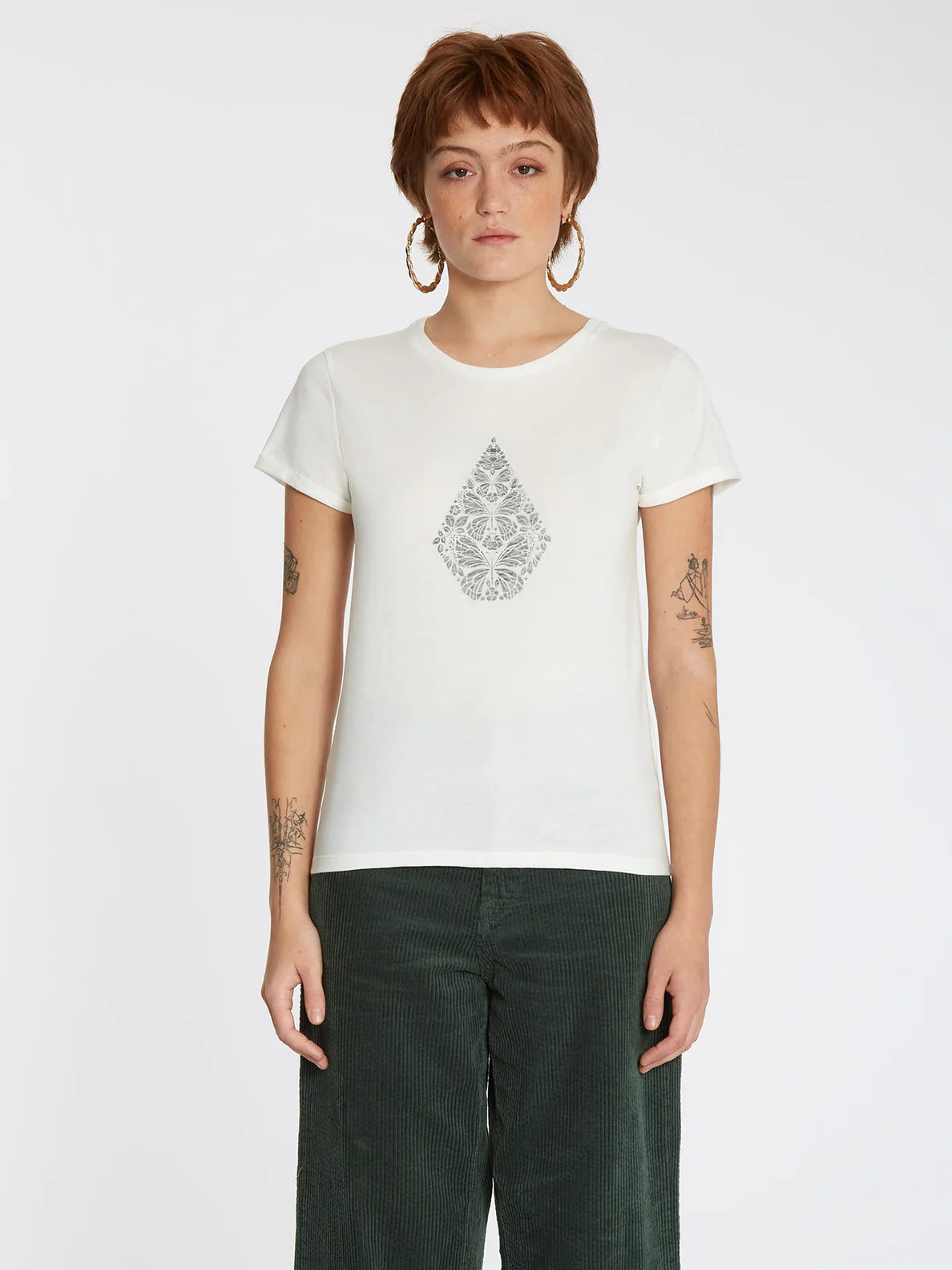 T shirt Fille Volcom Radical Daze Tee Star Blanc