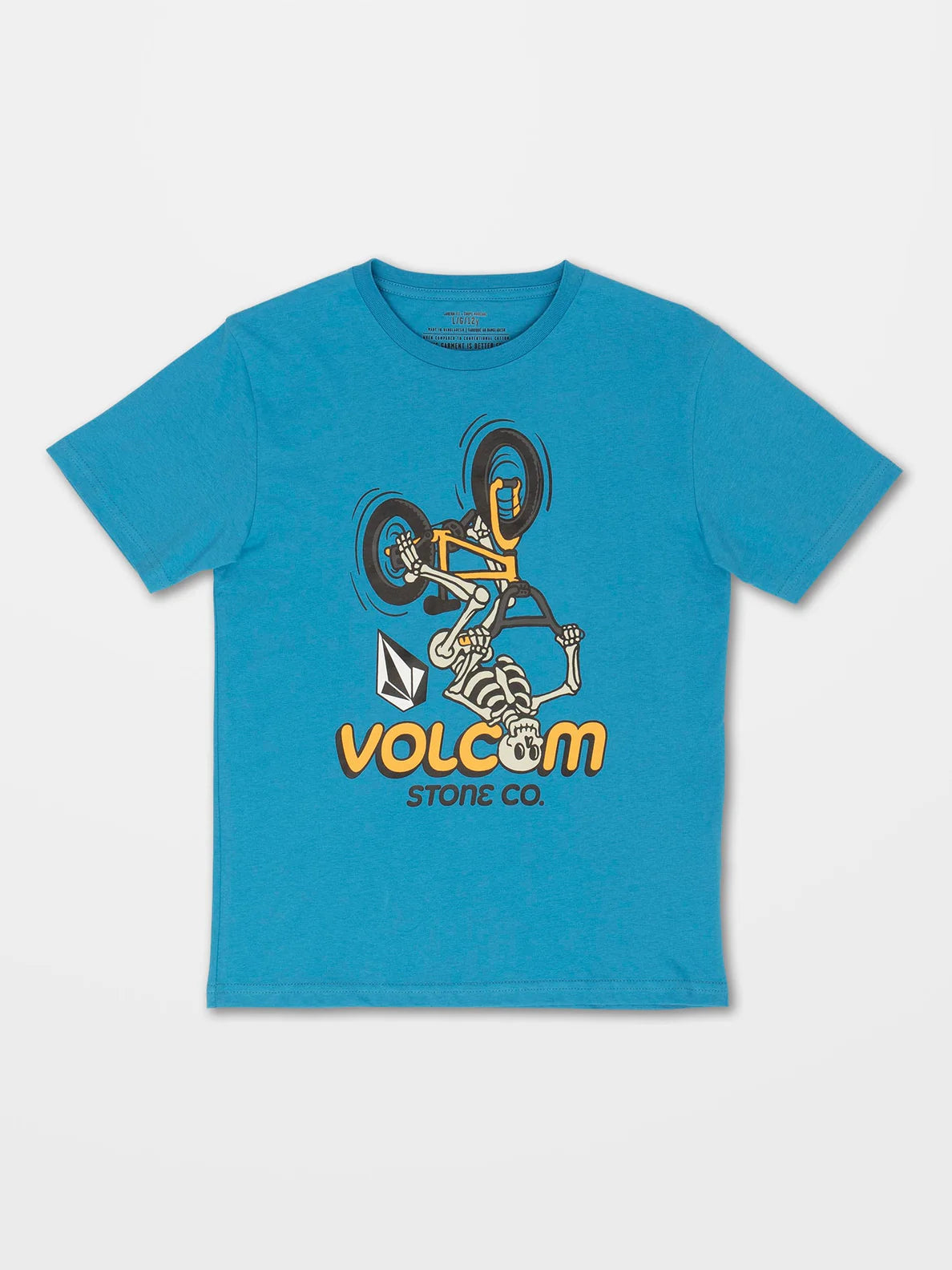 Volcom Skele Flip Blue Drift Kinder T-Shirt