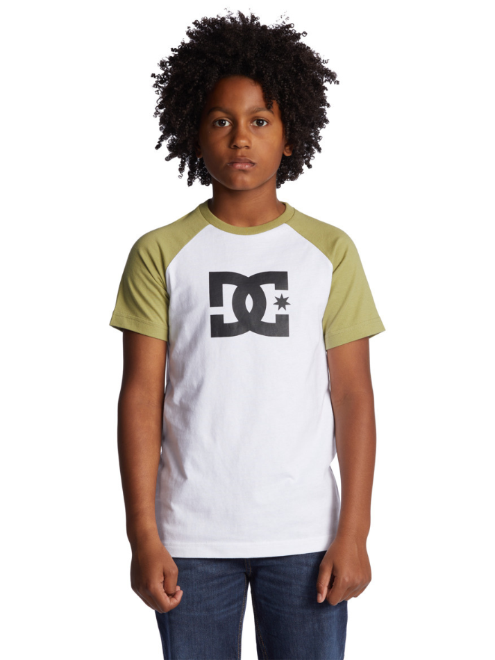 Dc Boy's T-Shirt Star Ranglan White Sage