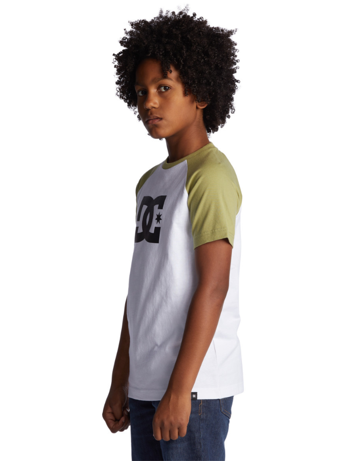 Dc Boy's T-Shirt Star Ranglan White Sage