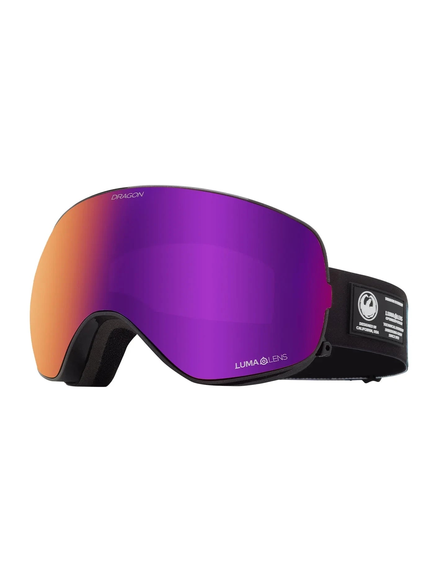 Dragon X2s - Black Pearl with Lumalens Purple Ionized & Lumalens Amber Lens