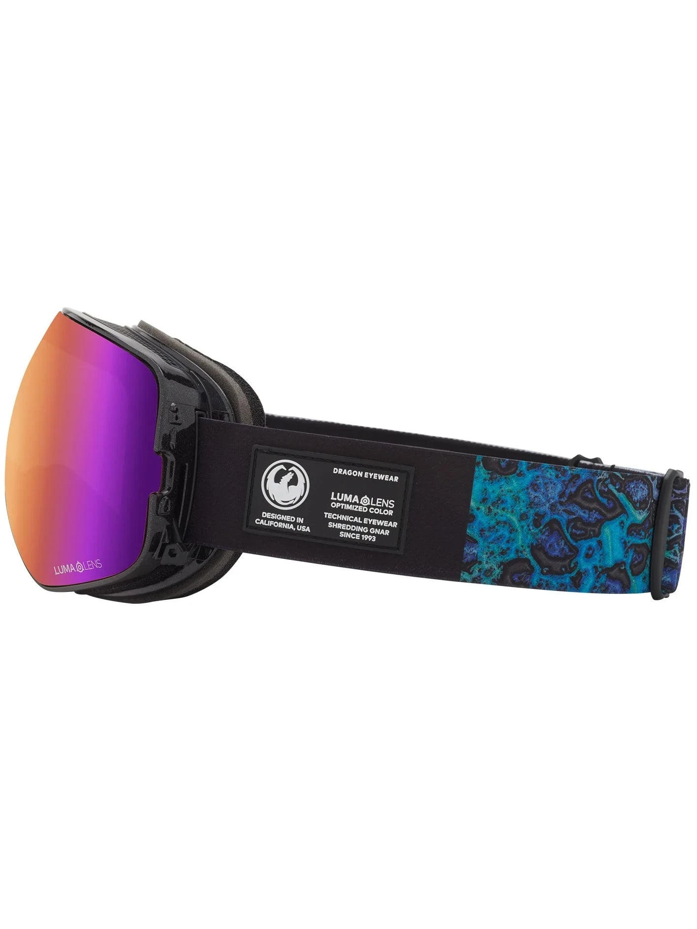 Dragon X2s - Black Pearl with Lumalens Purple Ionized & Lumalens Amber Lens
