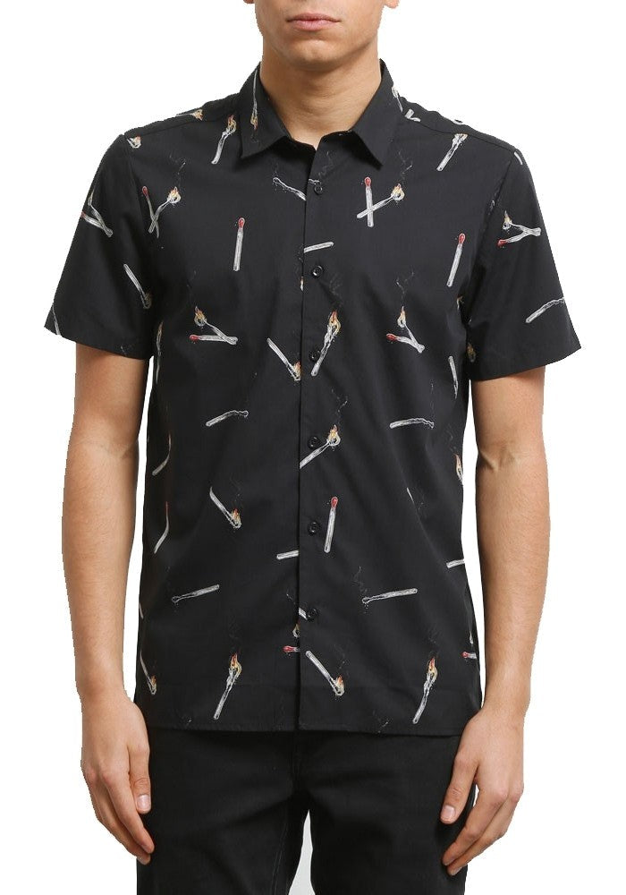 Volcom | Men's Wait SS Shirt Black  | Camisas, Camisas manga corta, Men, Ropa | 