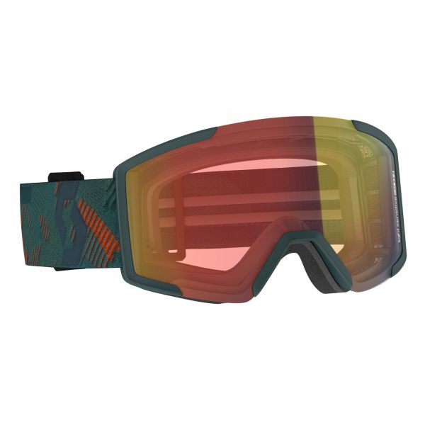 Scott | Scott Shield Light Sensitive Photochromic Lens Sombre Green/Pumpkin Orange | Goggles, Snowboard, Unisex |