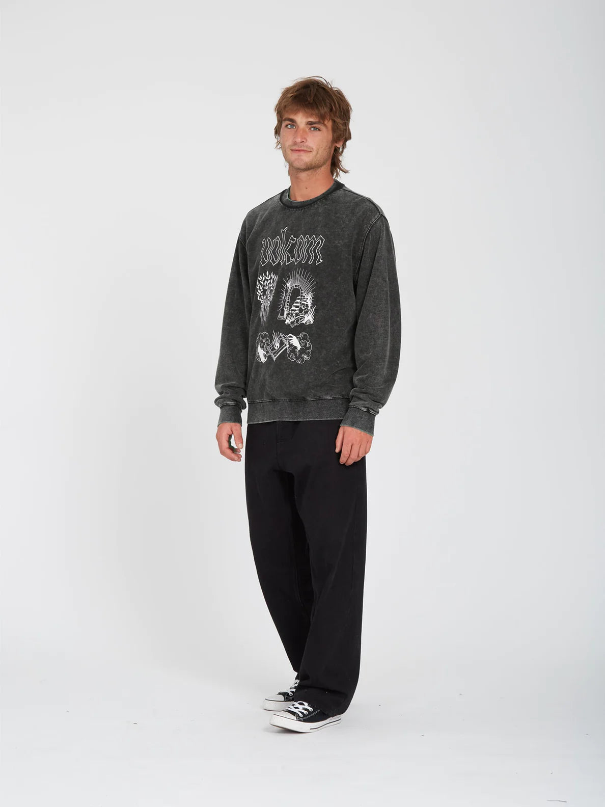 Sudadera Volcom Vaderetro Crew Black