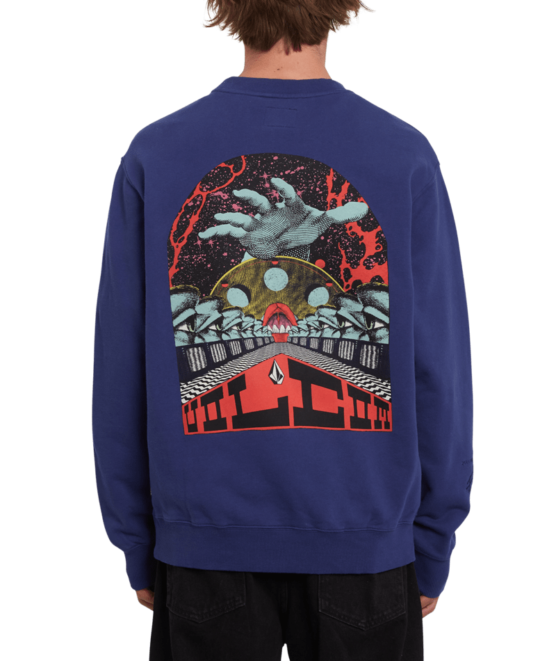 Volcom | Volcom Elzo Durt Fa Crew Blueprint | Men, Ropa, Sudaderas, Sudaderas sin capucha |