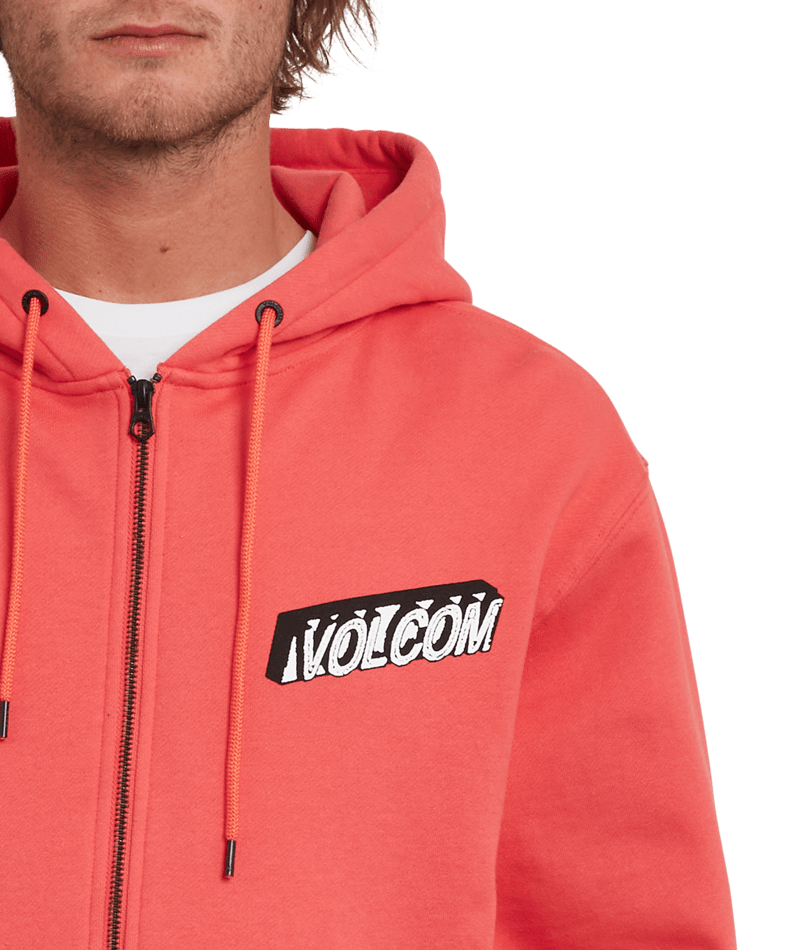 Volcom | Volcom Extends Zip Fleece Cayenne | Men, Ropa, Sudaderas, Sudaderas con cremallera, Unisex |