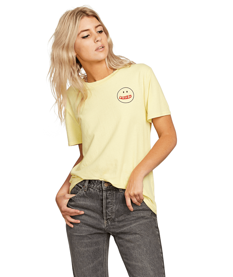 Volcom | Volcom I'll Take Both Tee Faded Yellow | Camisetas, Camisetas manga corta, Ropa, Women |