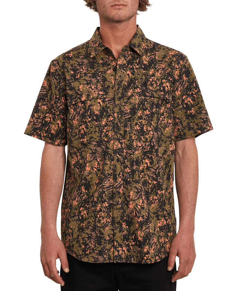 Volcom | Volcom Layne Ss Military | Camisas, Camisas manga corta, Men, Ropa |