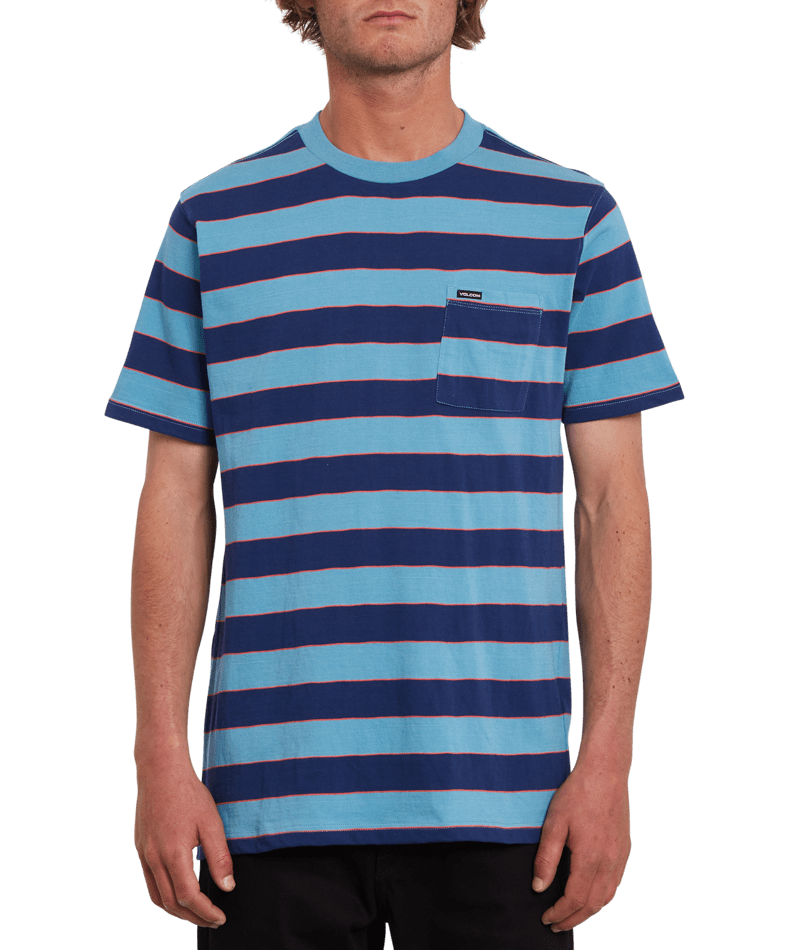 Volcom | Volcom Maxer Stripe Crew Ss Blueprint | Men, Polos, Polos manga corta, Ropa, Unisex |