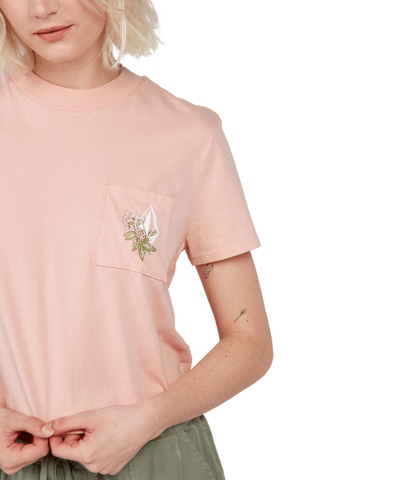 Volcom | Volcom Pocket Dial Tee Hazey Pink  | Camisetas, Camisetas manga corta, Ropa, Women | 