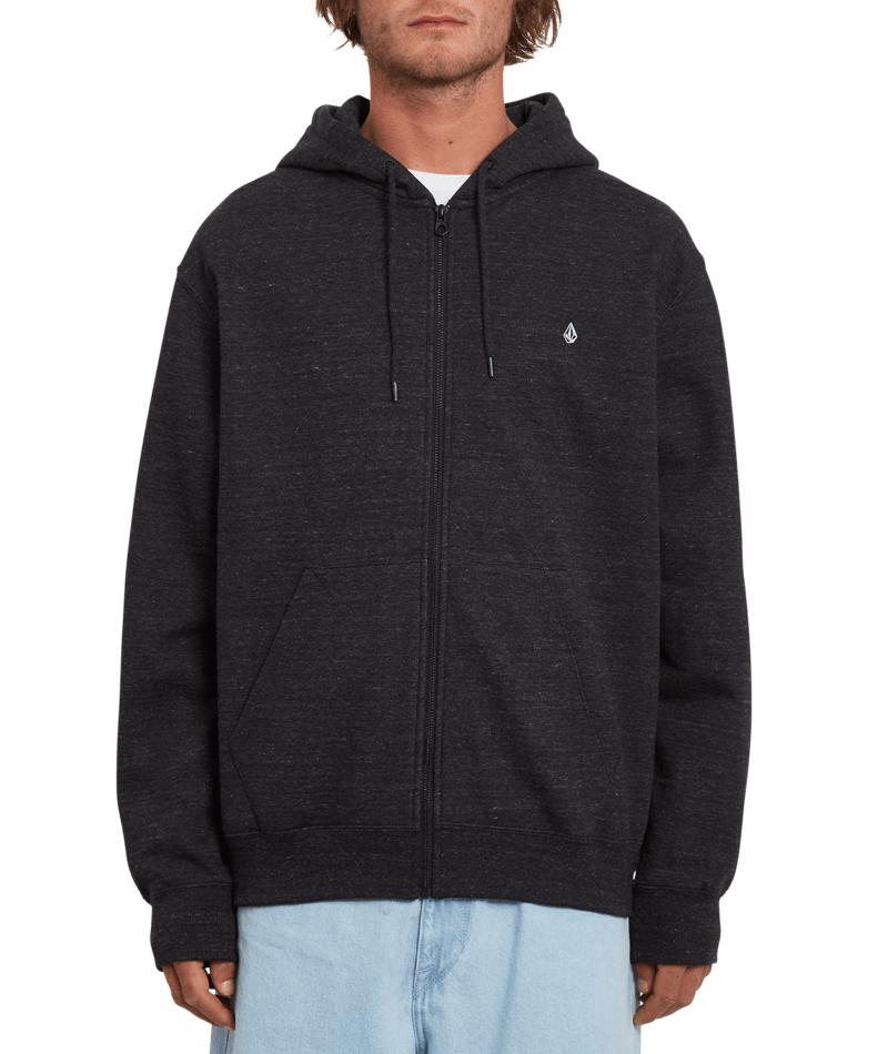 Volcom | Volcom Sngl Stn Zip Fleece Heather Black | Men, Ropa, Sudaderas, Sudaderas con cremallera |