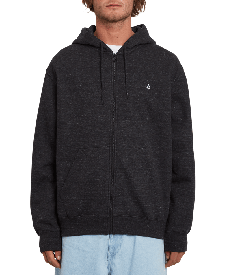 Volcom | Volcom Sngl Stn Zip Fleece Heather Black  | Men, Ropa, Sudaderas, Sudaderas con cremallera | 