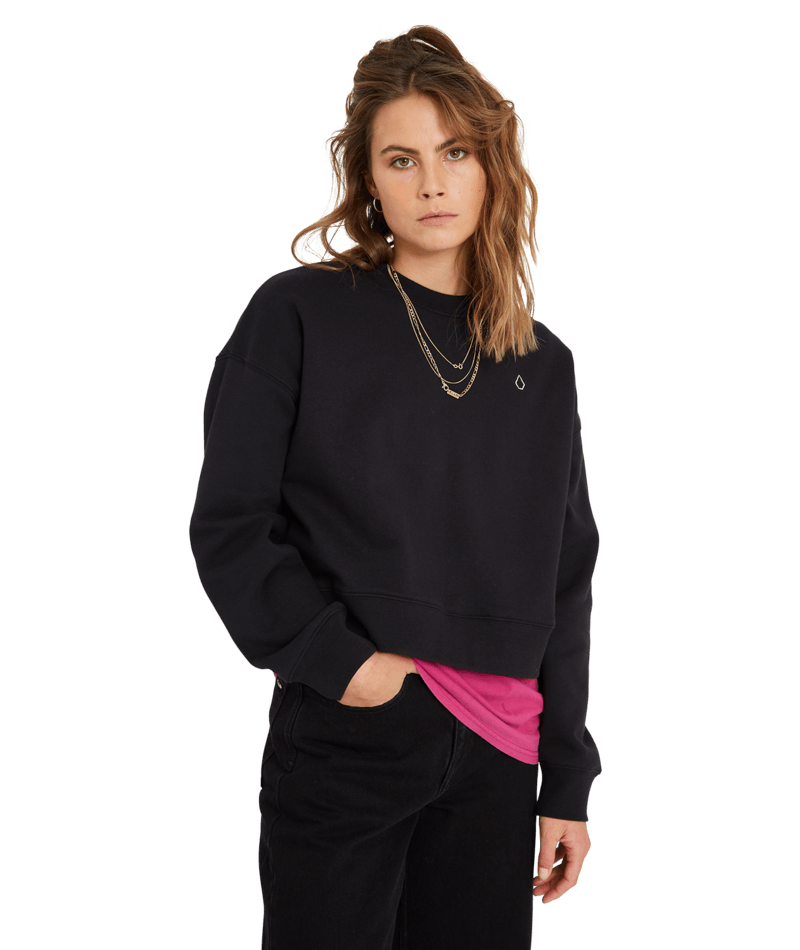 Volcom | Volcom Stone Heart Crew Black | Ropa, Sudaderas, Sudaderas sin capucha, Unisex, Women |