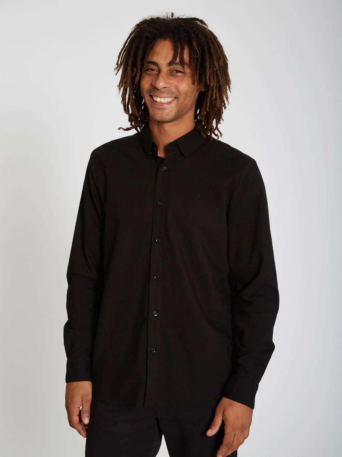 Camisa Volcom Oxford Stretch L S New Black