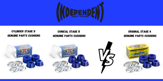 Comparativa de Gomas de Skateboard: Independent vs. Independent Original Cushions