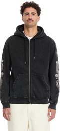Volcom DIE BY THE STONE ZIP sudadera con capucha hombre | Light Acid Black
