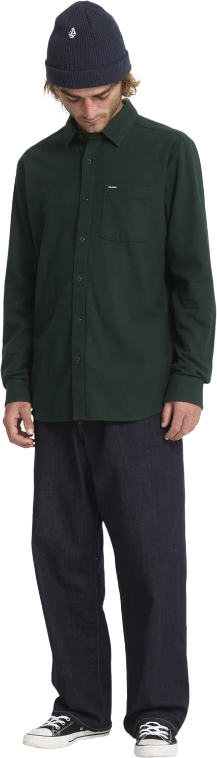 Volcom Caden Solid Shirt camisa manga larga hombre detail 6 | Scarab