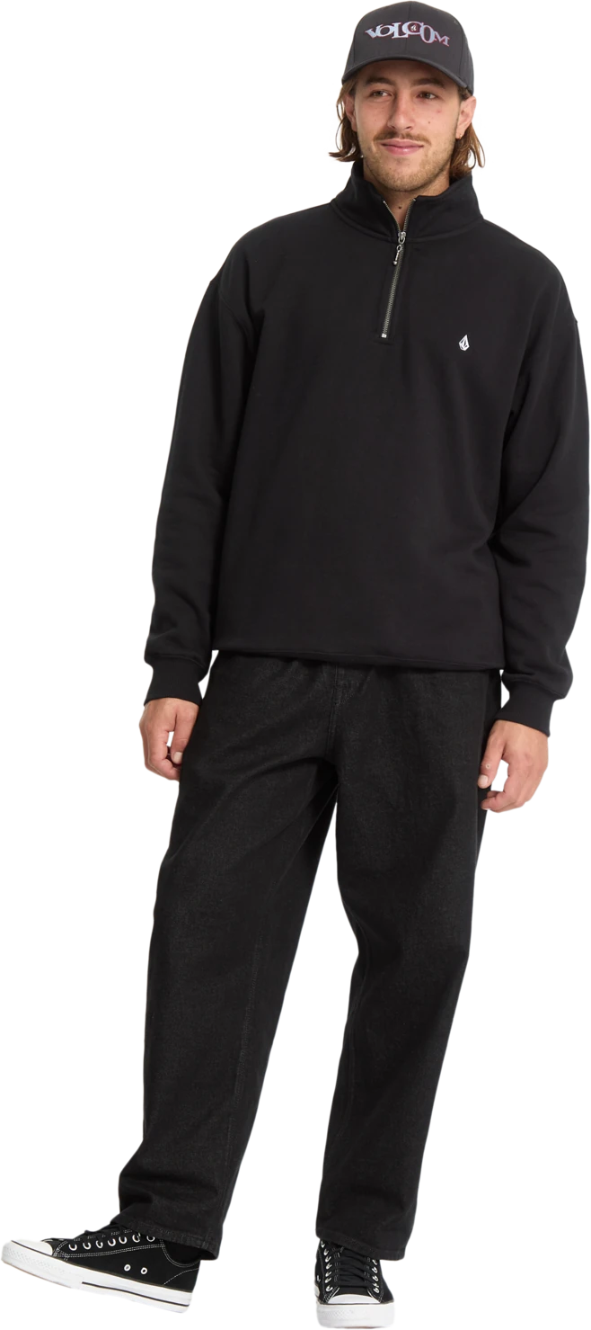Volcom Single Stone Quarter sudadera hombre detail 3 | Black