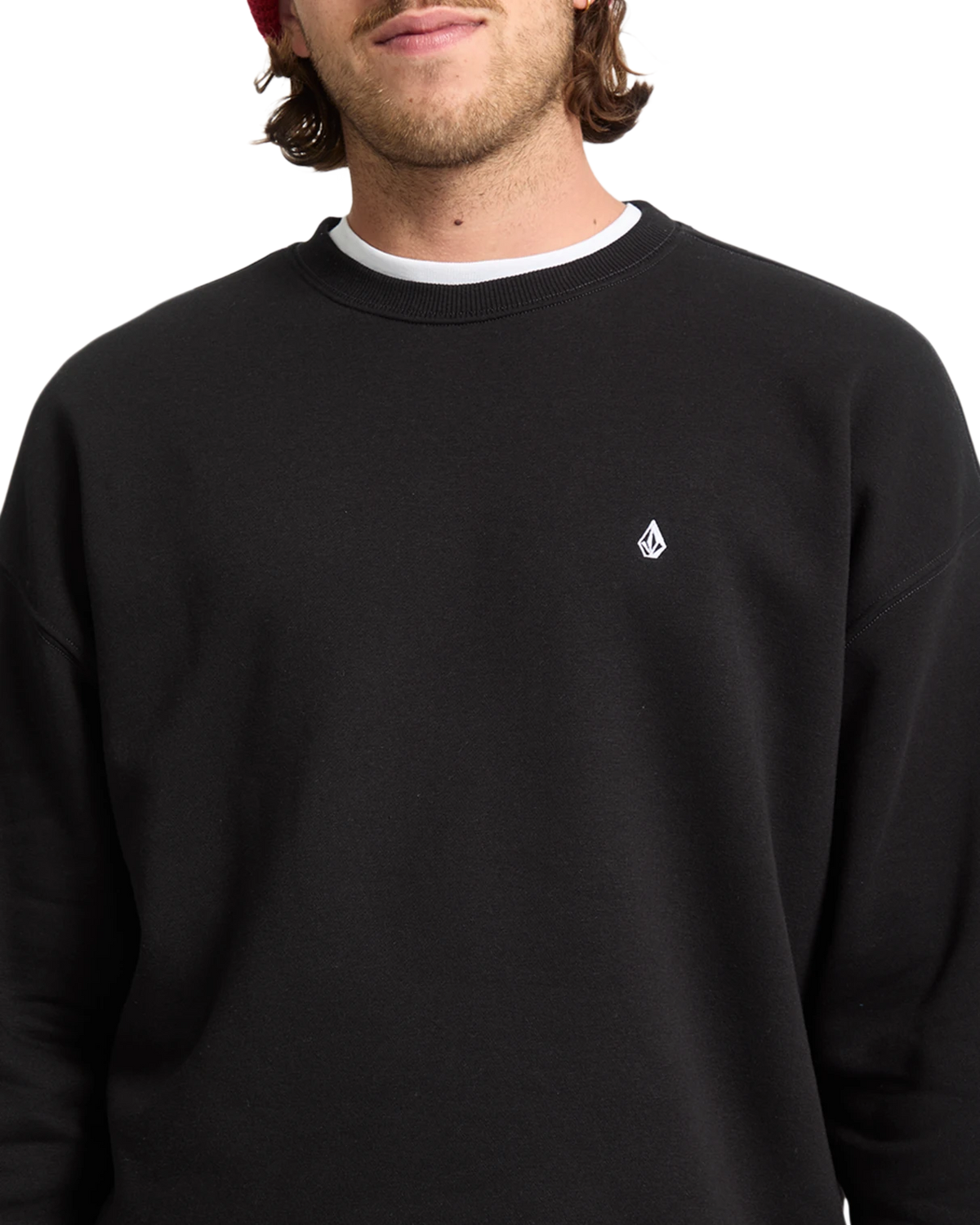 Volcom SINGLE STONE CREW sudadera hombre detail 4 | Black