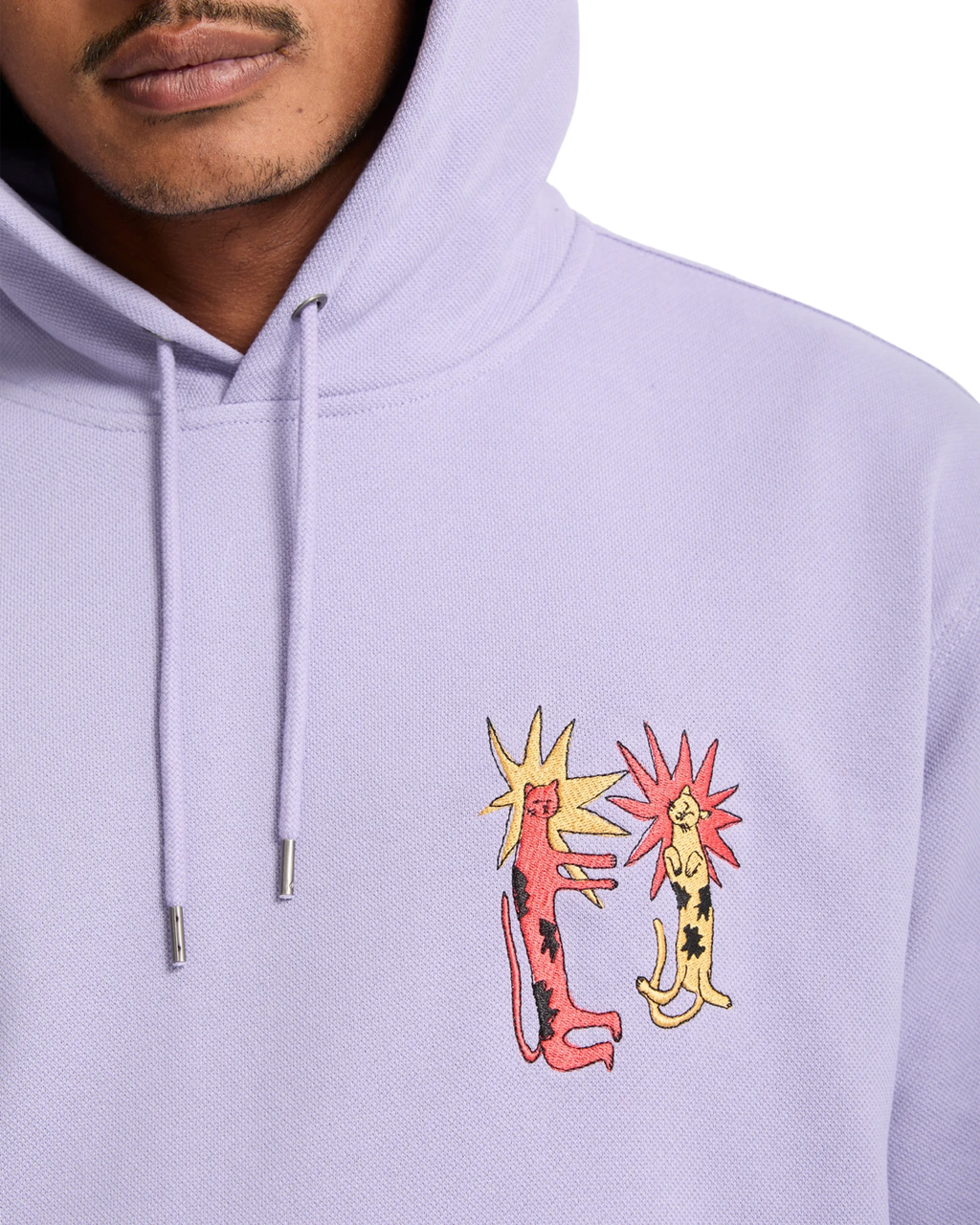 Volcom Longo Cats sudadera con capucha hombre detail 4 | Purple Ash