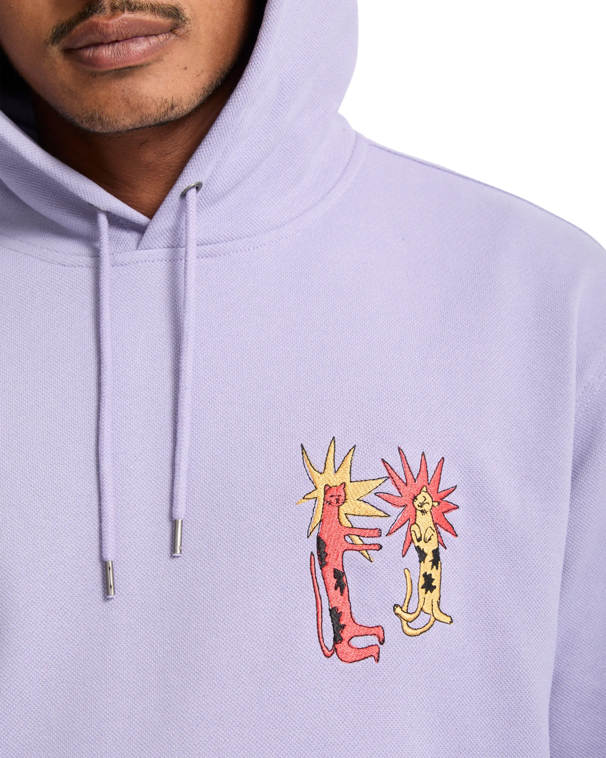 Volcom Longo Cats sudadera con capucha hombre detail 4 | Purple Ash