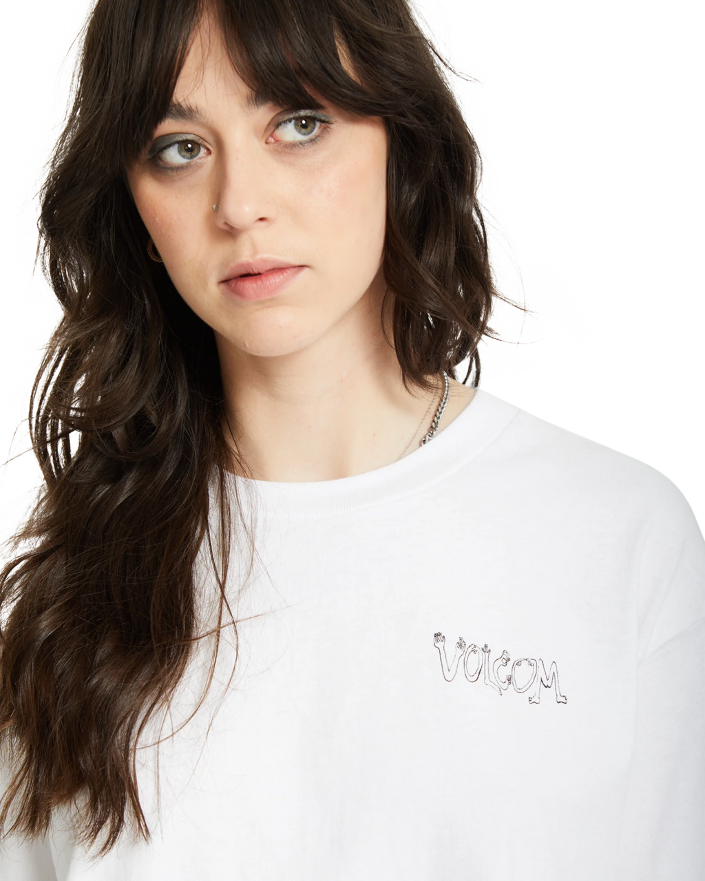Volcom Drumstone T-shirt camiseta manga corta mujer detail 2 | White
