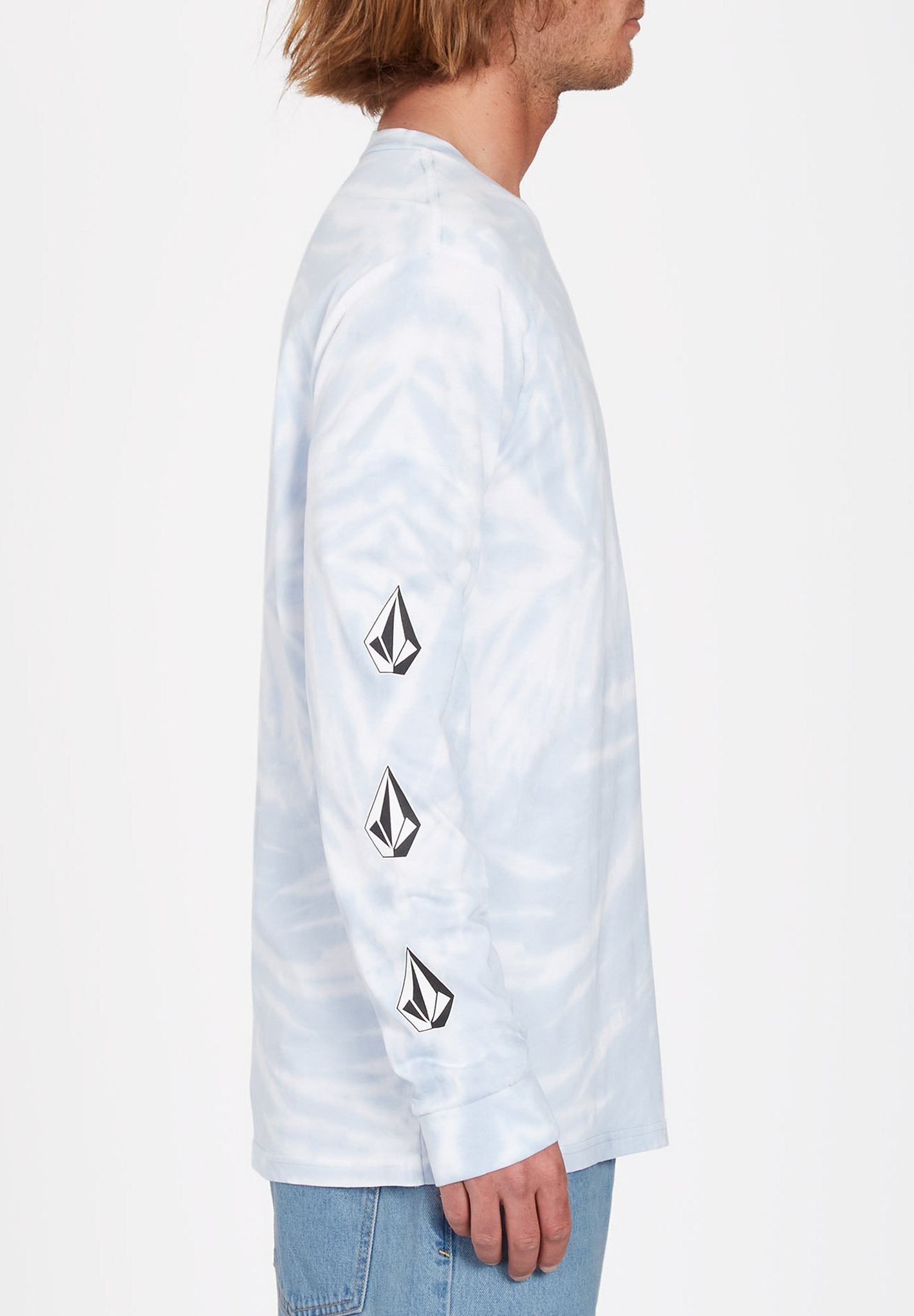 Volcom Iconic Stone Dye Celestial Blue Langarm-T-Shirt