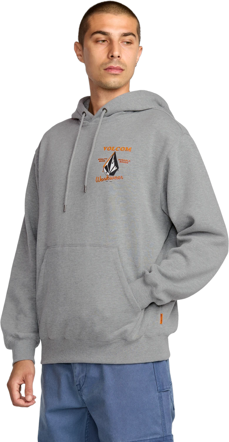 Volcom Workwear sudadera con capucha hombre detail 2 | Heather Grey
