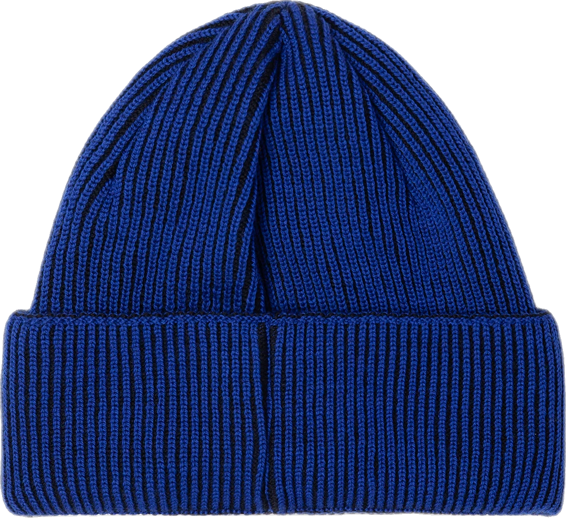 Polar Skate Co. Polar Skate Co. Lines Merino Beanie gorro hombre detail 1 | Egyptian Blue/Black