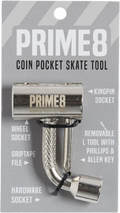 PRIME8 PRIME8 Coin Pocket Skate Tool Silver lijas de skateboard | Silver