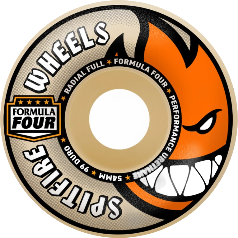 Spitfire Spitfire Formula Four Radial Full 99A 54mm ruedas del monopatín | Natural