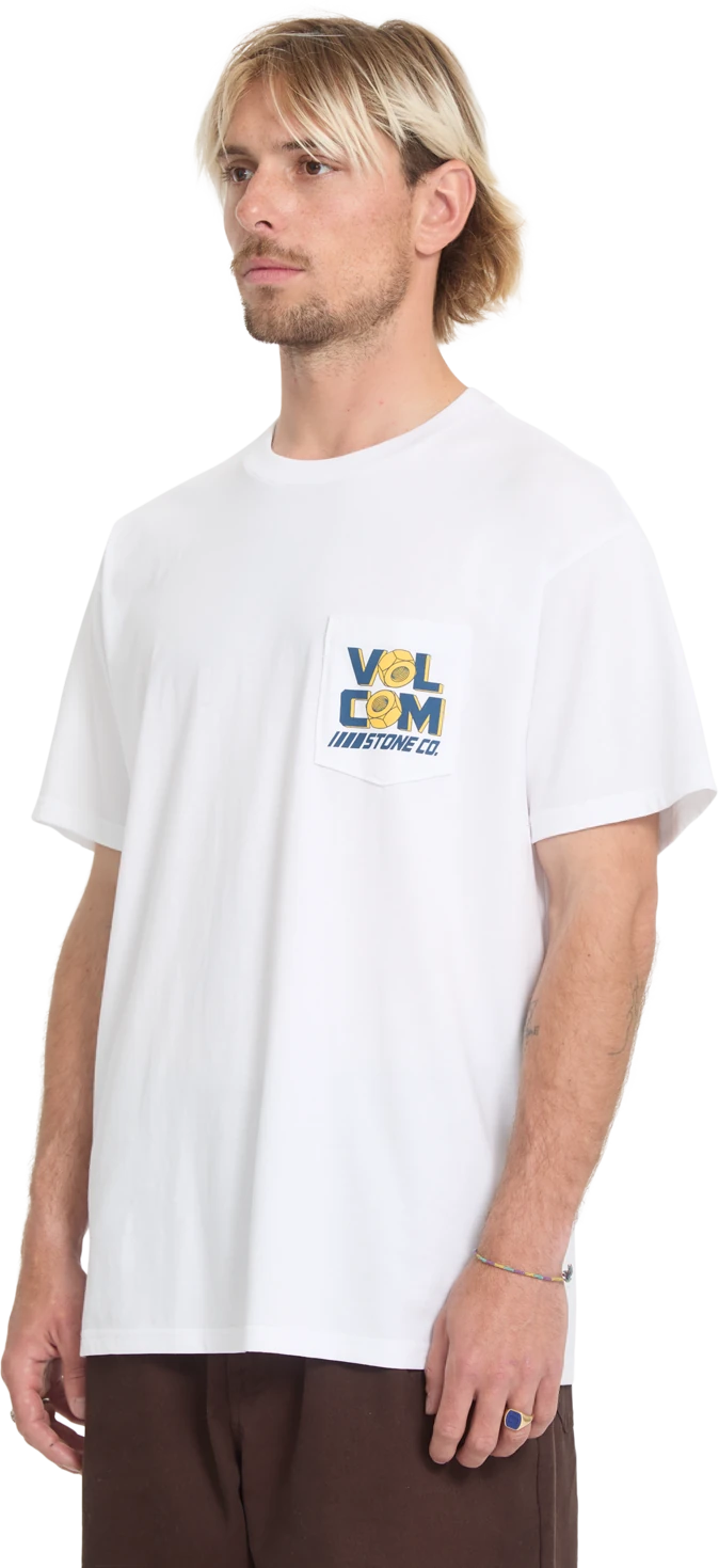Volcom PARTED OUT POCKET SST camiseta manga corta hombre detail 2 | White
