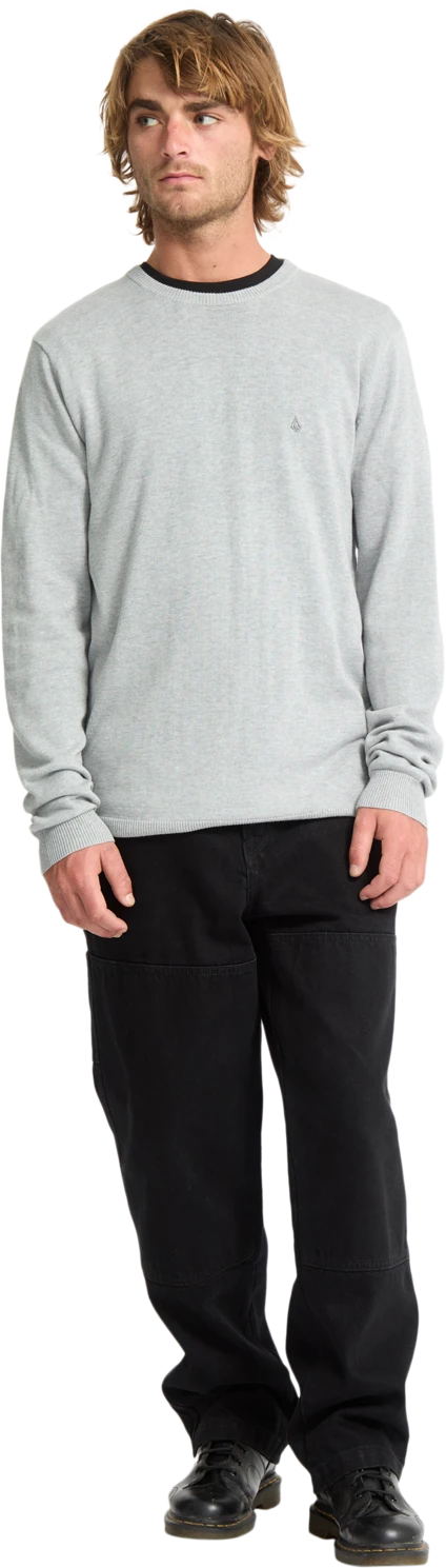 Volcom Uperstand jersey hombre detail 3 | Light Grey Heather
