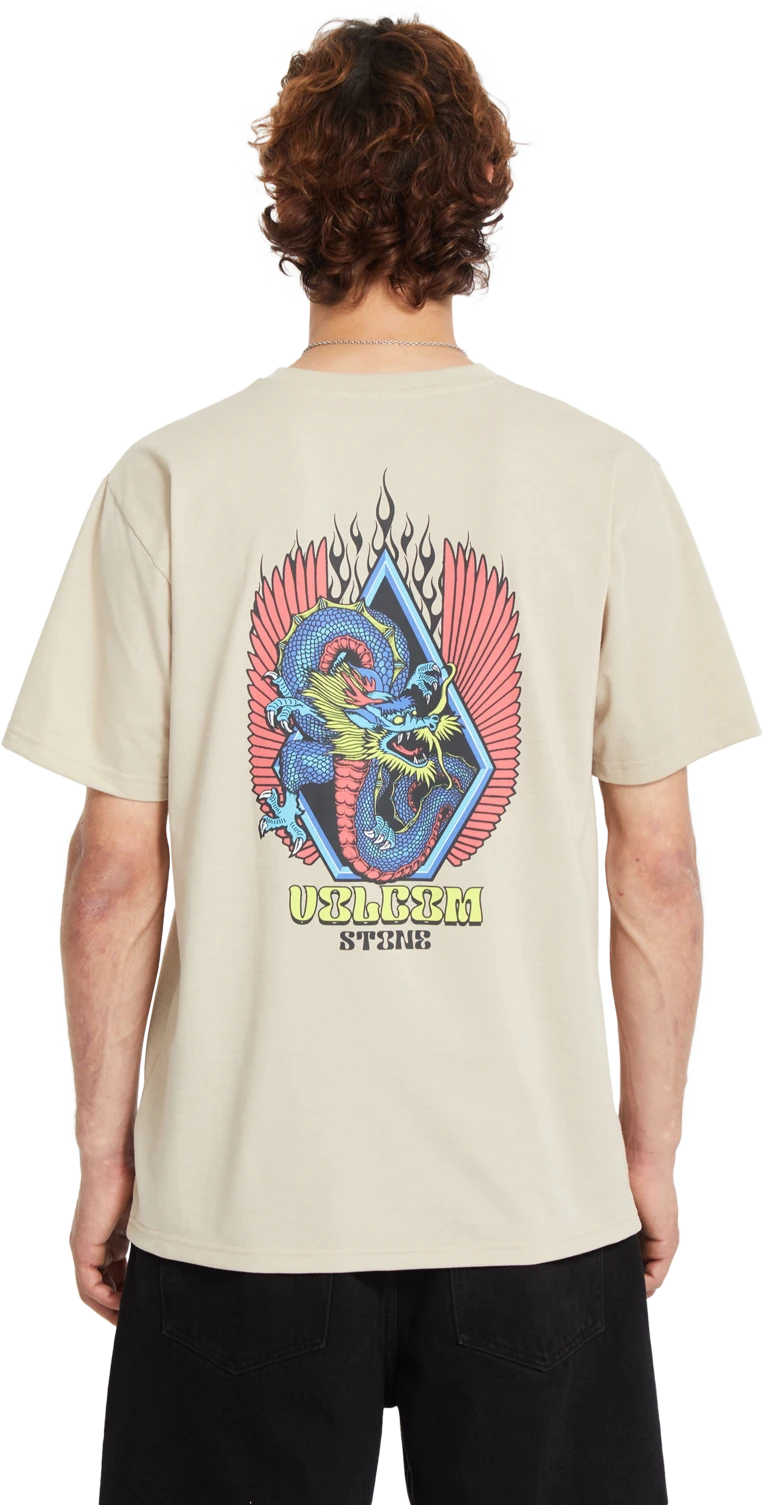 Volcom Draggin Stone Hth camiseta manga corta hombre detail 1 | LIGHT KHAKI