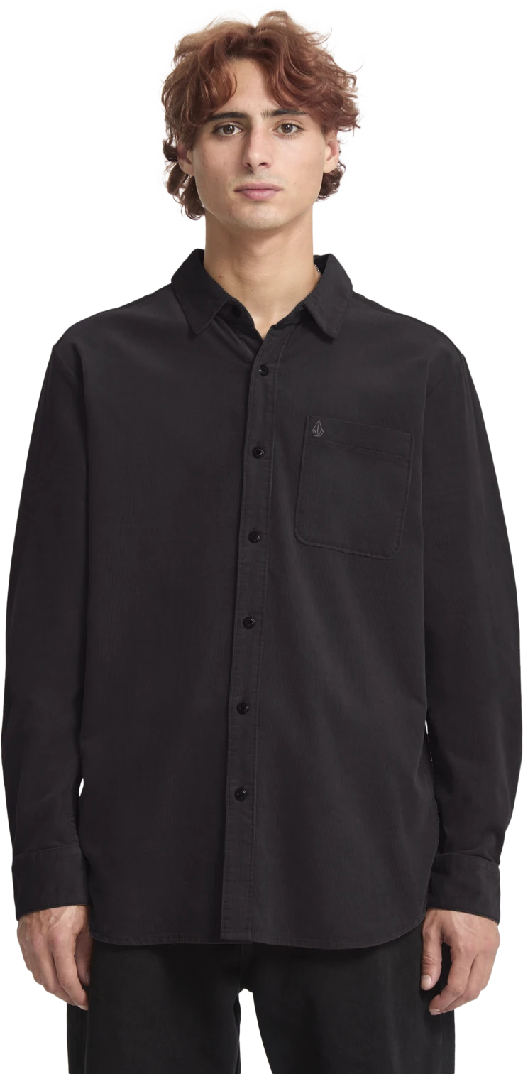 Volcom Zander Shirt camisa manga larga hombre | Asphalt Black