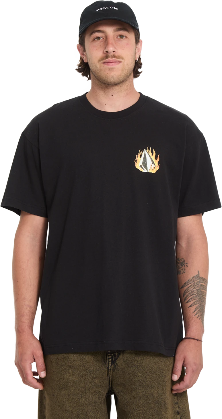 Volcom DOUBLE FANTASY LSE SST camiseta manga corta hombre | BLACK