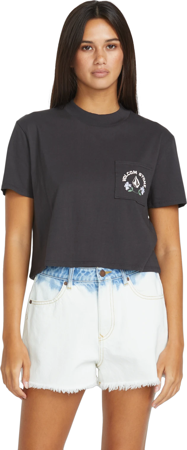 Volcom Pocket Dial T-shirt camiseta manga corta mujer | Vintage Black