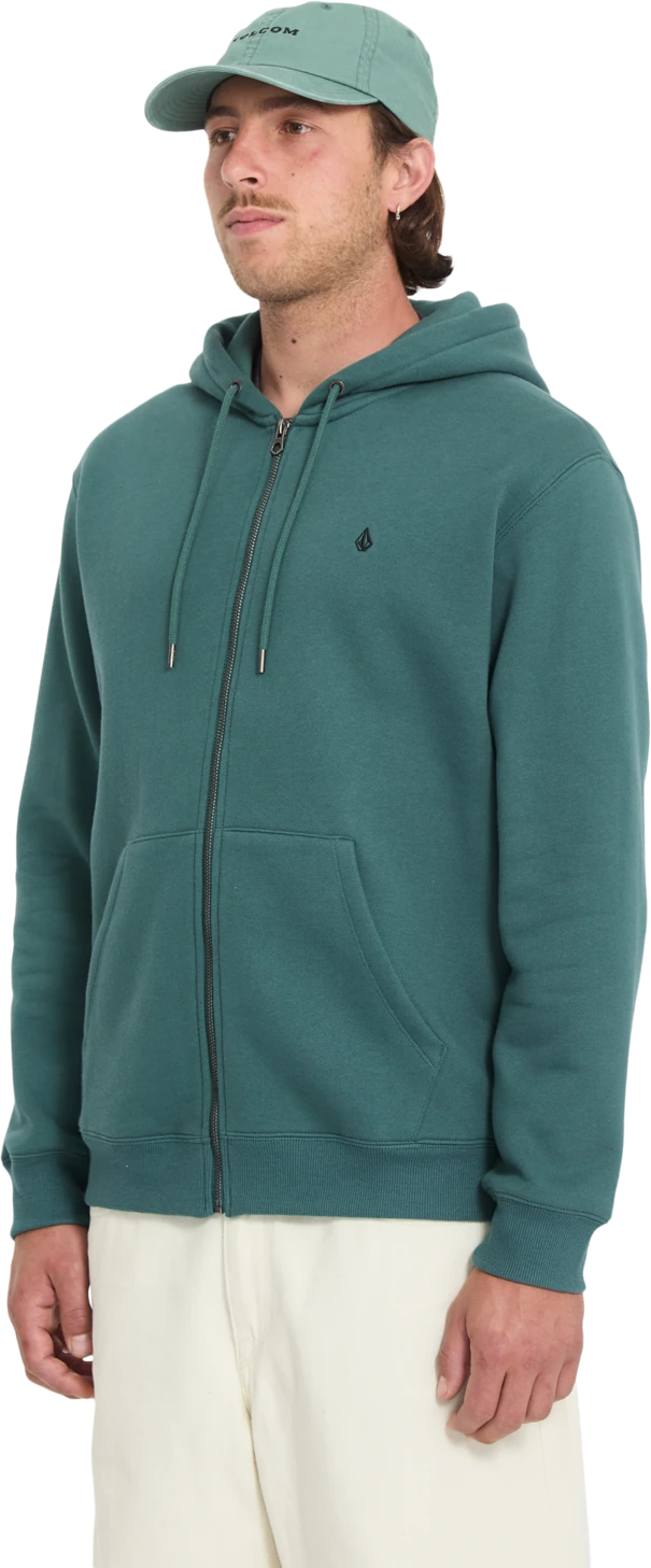 Volcom SINGLE STONE ZIP sudadera con capucha hombre detail 2 | Rifle Green