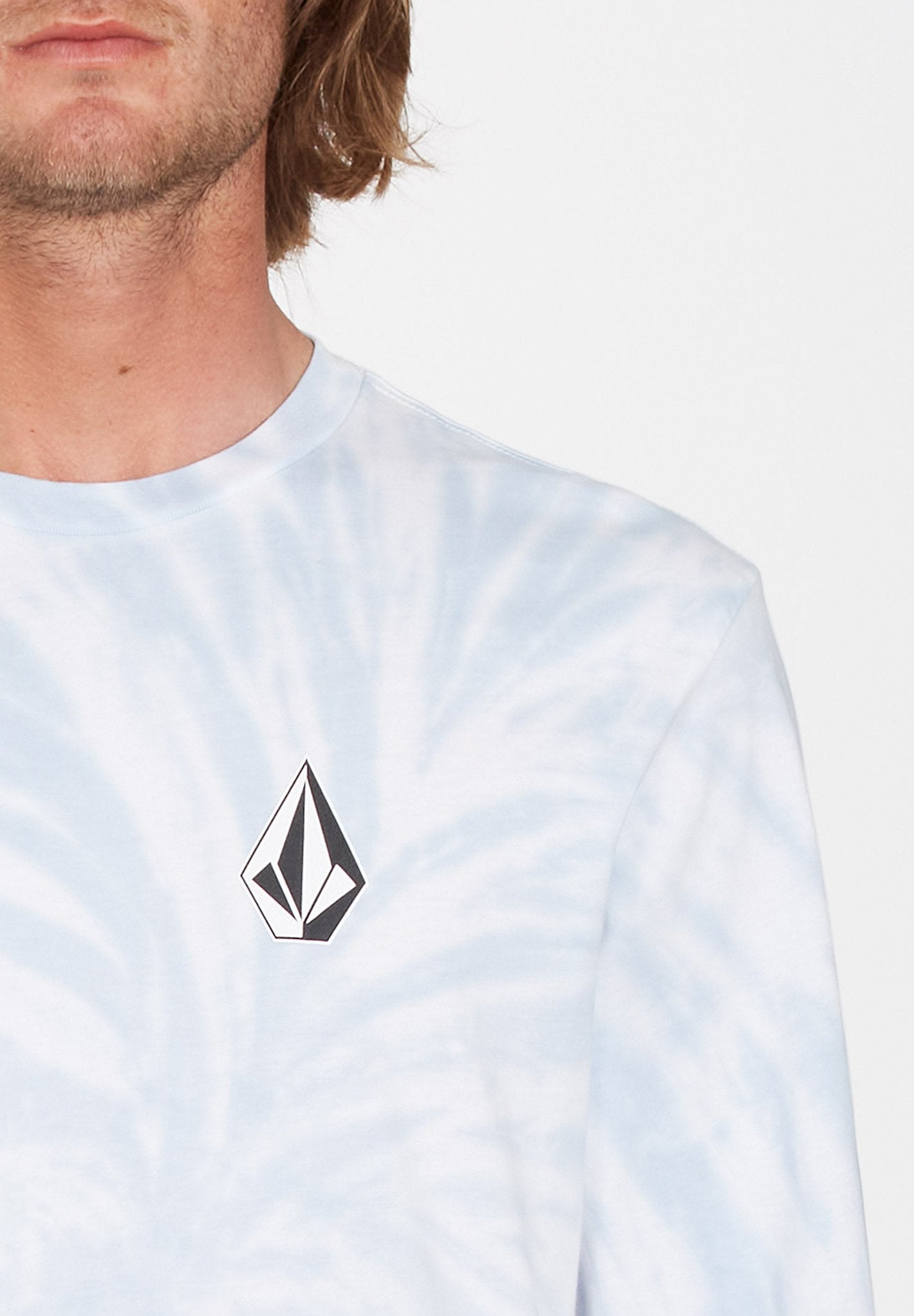 Volcom Iconic Stone Dye Celestial Blue Langarm-T-Shirt