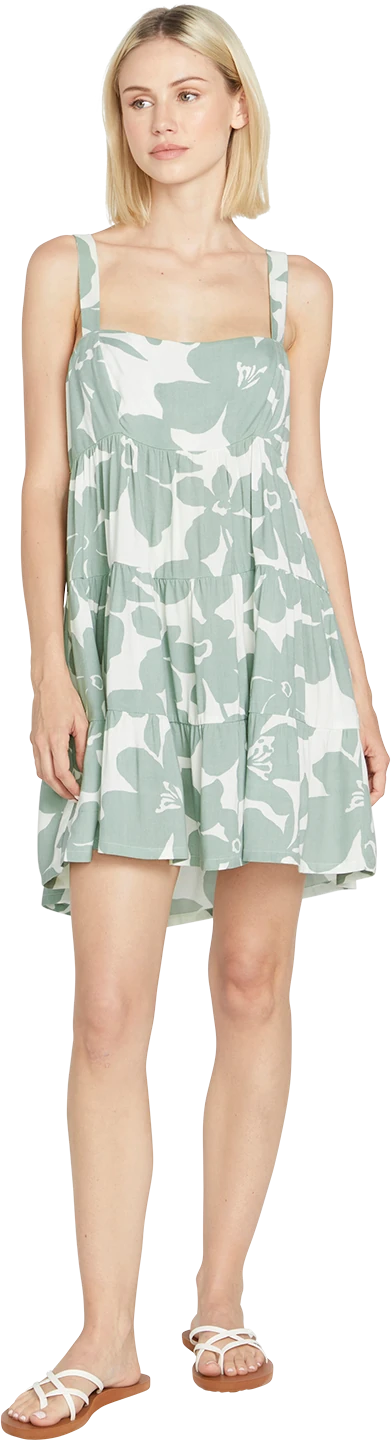 Volcom Coco Ho Tiered Dress vestidos mujer | Sea Glass