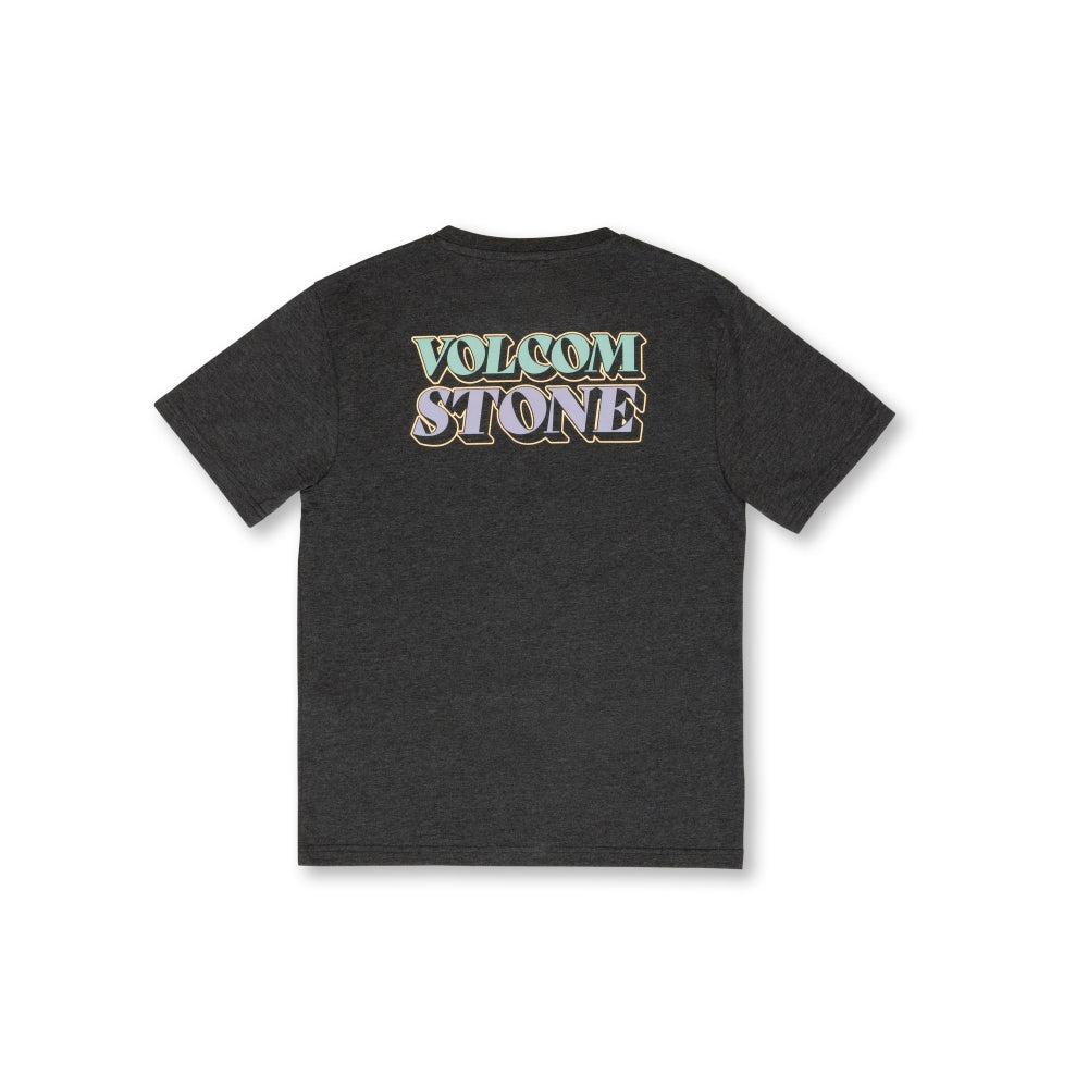 Volcom Stript Kinder T-Shirt - Heather Black