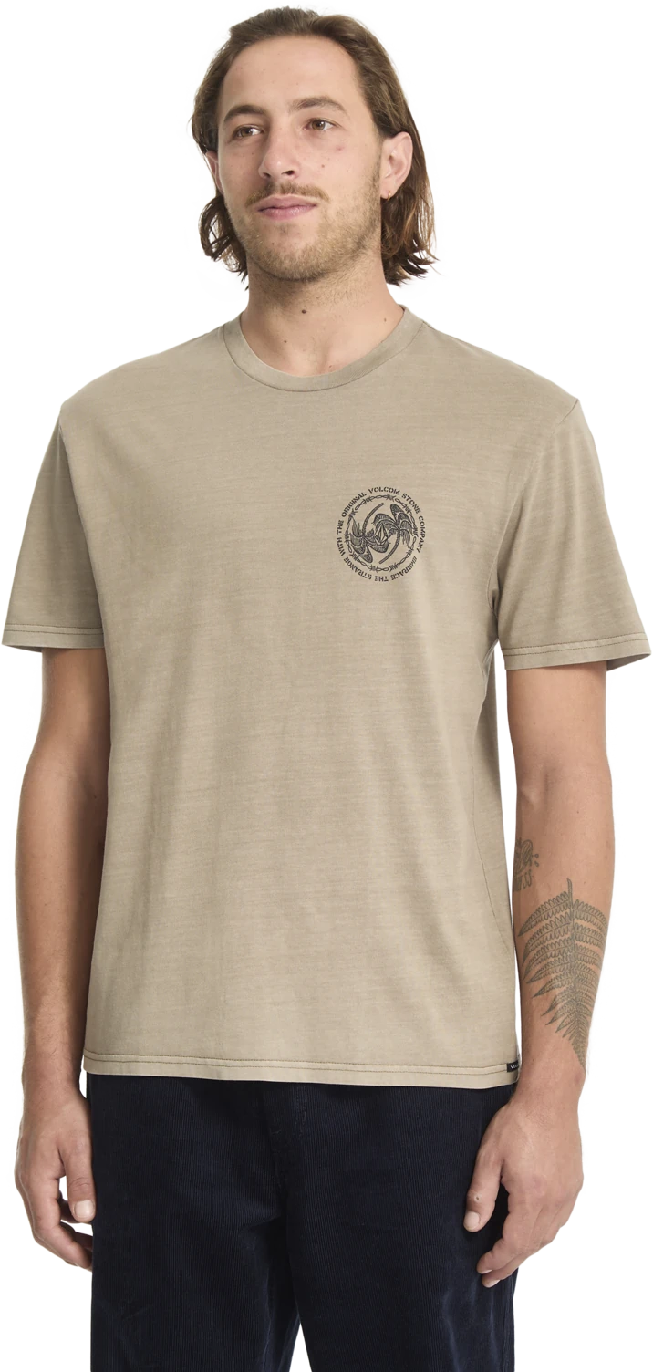 Volcom Circlepalm camiseta manga corta hombre | Brindle