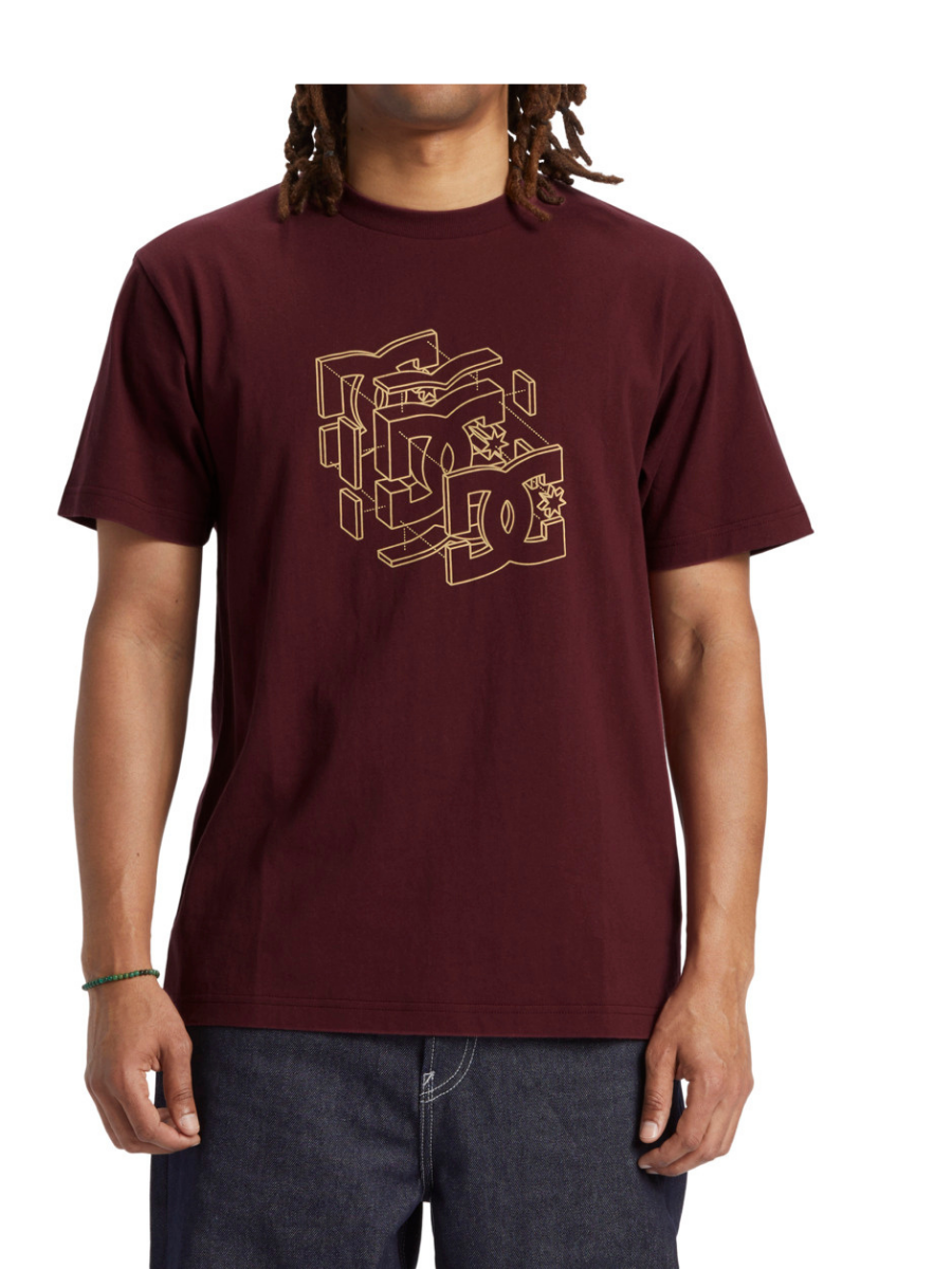 DC Shoes Rebuild Kurzarm-T-Shirt – Tawny Port