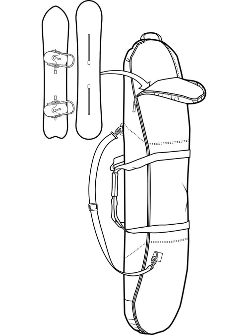 Burton Space Sack Snowboard-Abdeckung – Safari