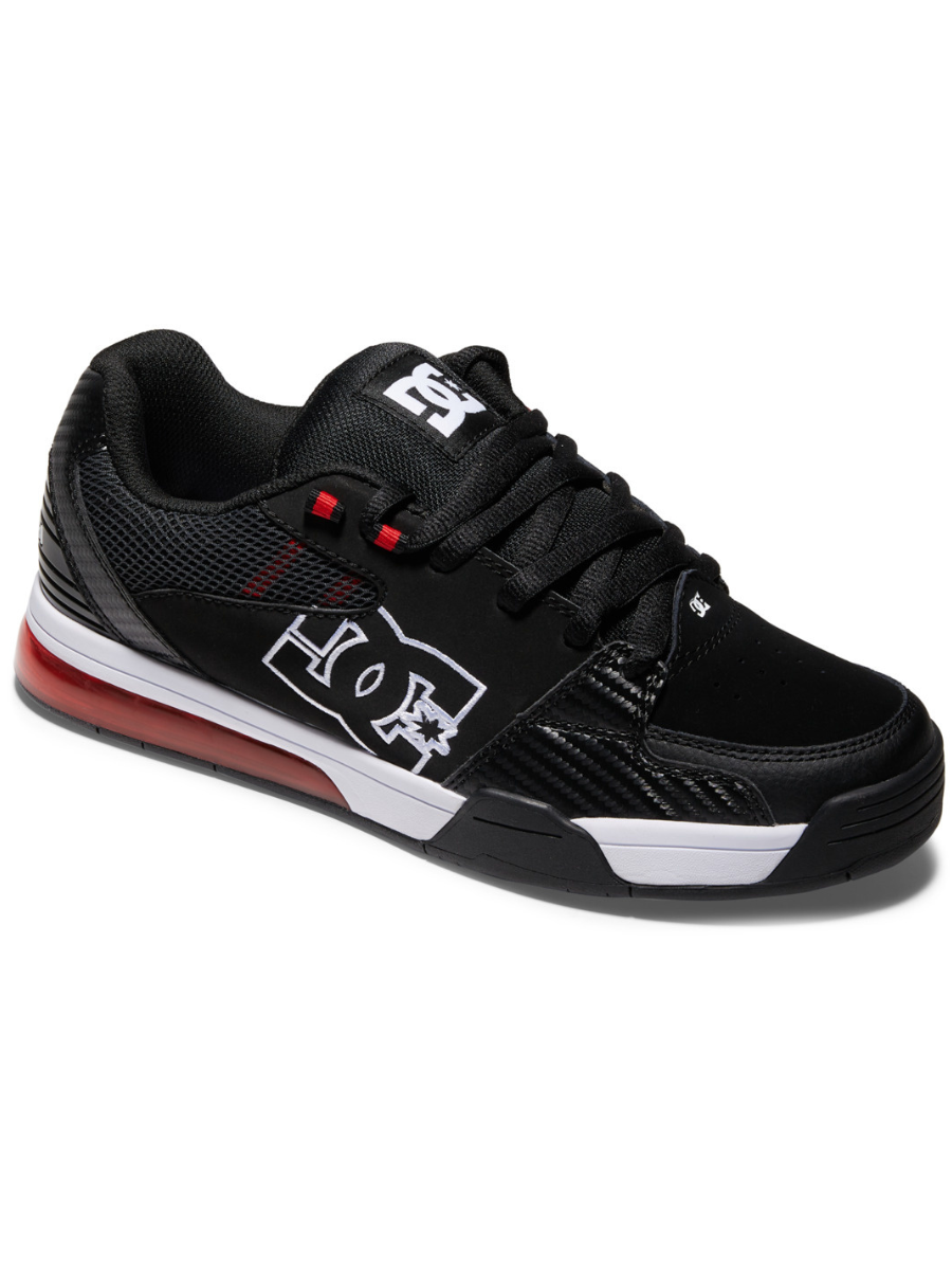 DC Shoes Tênis Versáteis - Preto/Branco/Vermelho Atlético